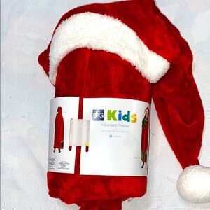 NWT The Big One Kids Red Hooded SANTA CHRISTMAS Throw 40”x32” NEW